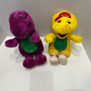 Vintage Barney BJ Plush Lot 1992 1994 Lyons Group Stuffed Animals Toy